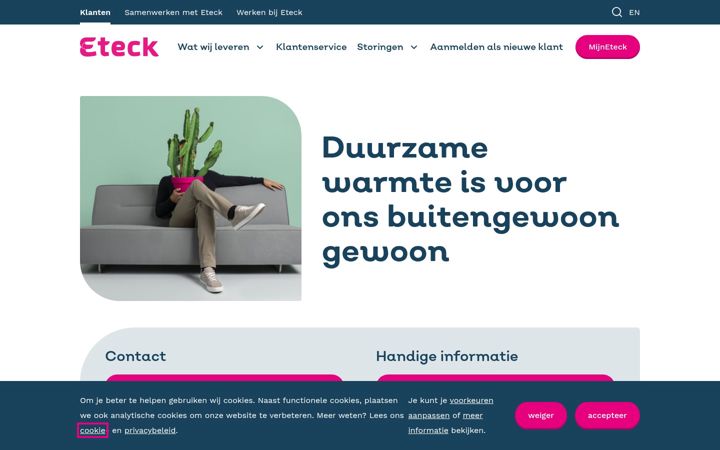 Screenshot von eteck.nl