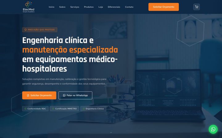 Screenshot of etecmed.com.br