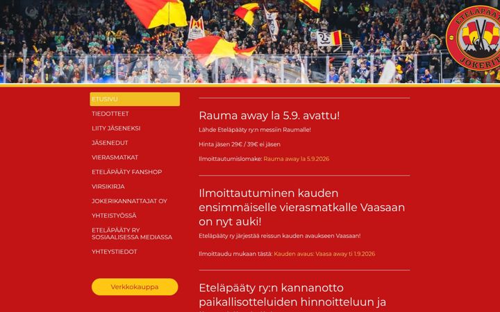 Екранна снимка на etelapaaty.fi