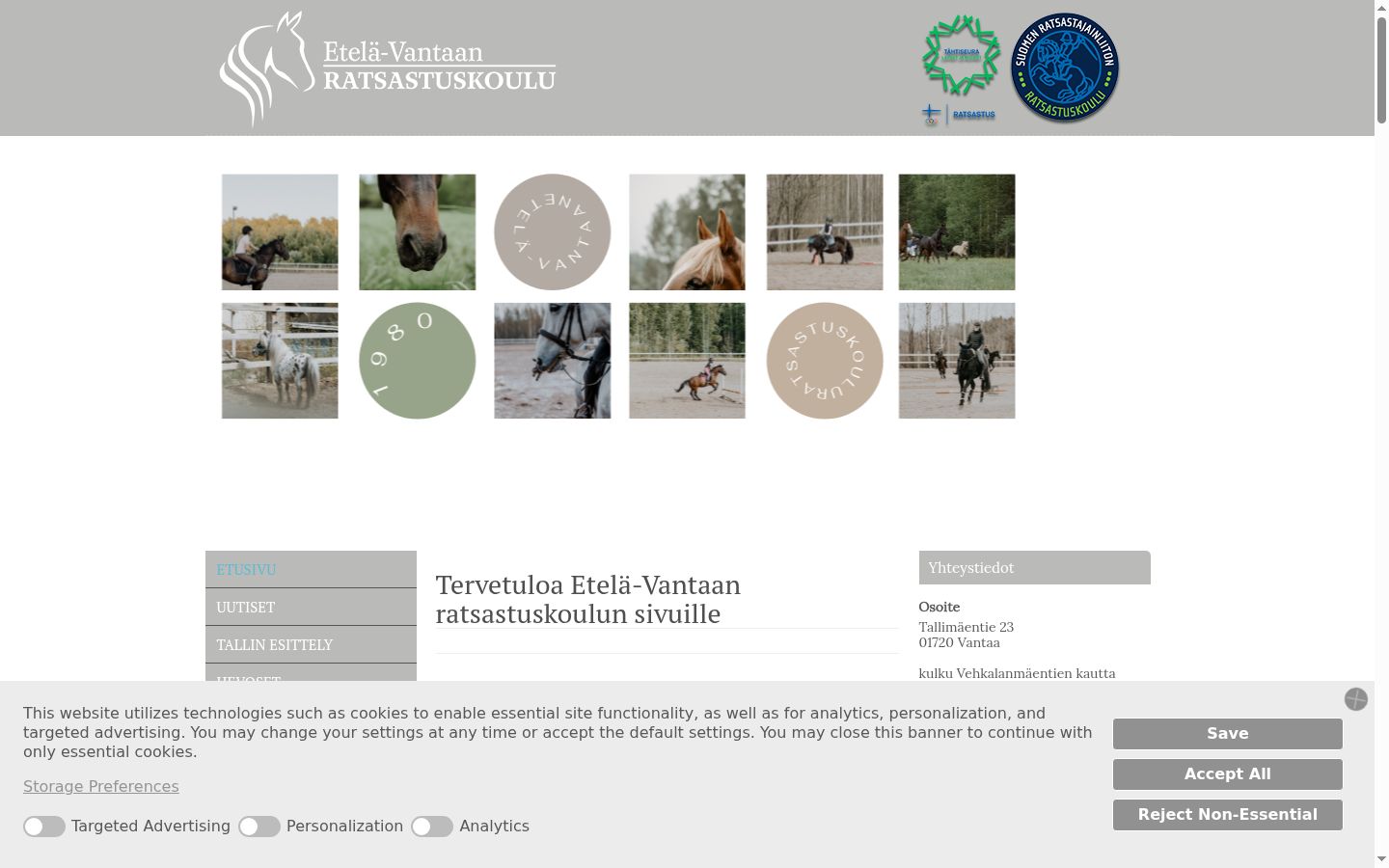 Screenshot del banner di consenso mostrato prima di qualsiasi interazione