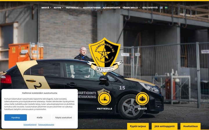Екранна снимка на etelavartiointi.fi