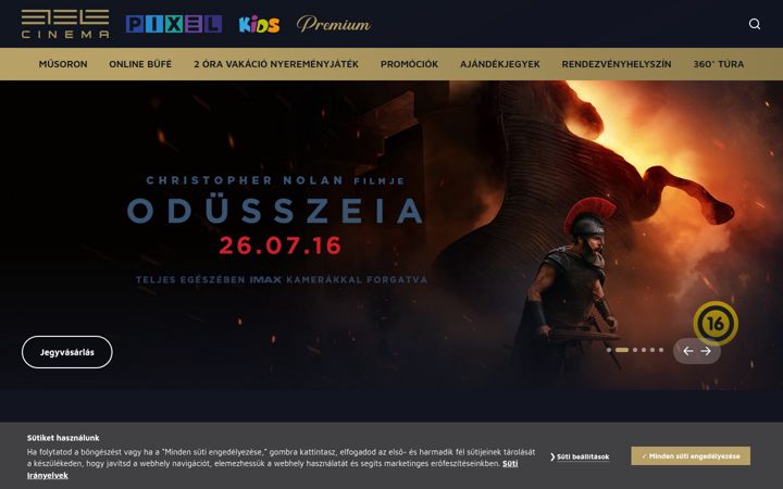 Screenshot of etelecinema.hu