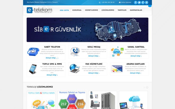 Screenshot of etelekom.net