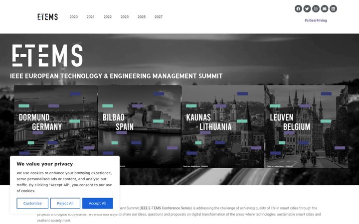 Screenshot of etems.digital