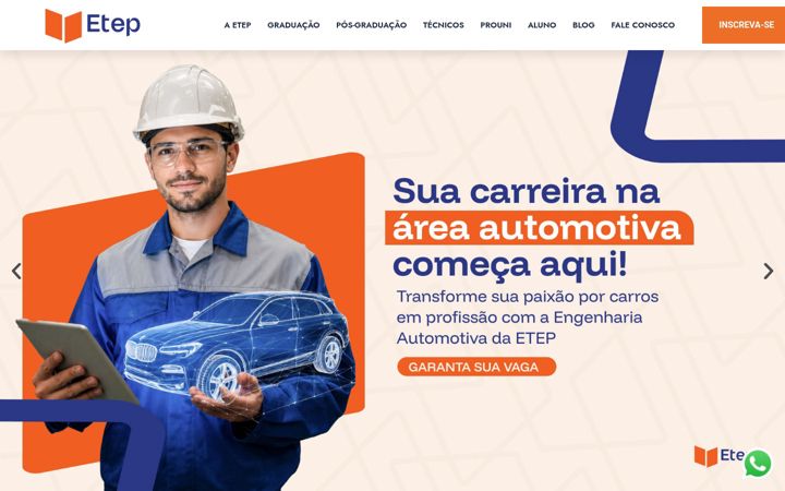 Екранна снимка на etep.edu.br