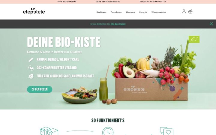 Screenshot of etepetete-bio.de