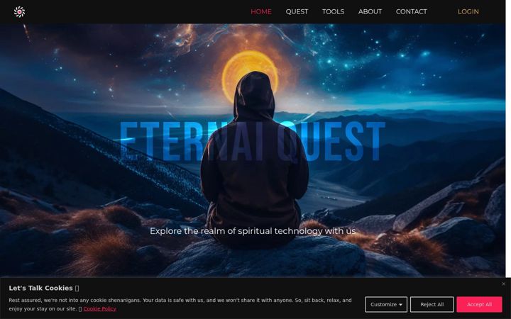 Screenshot of eternaiquest.com