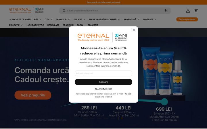 Екранна снимка на eternal.ro