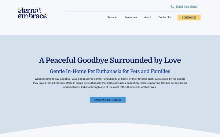 Screenshot of eternalembracellc.com