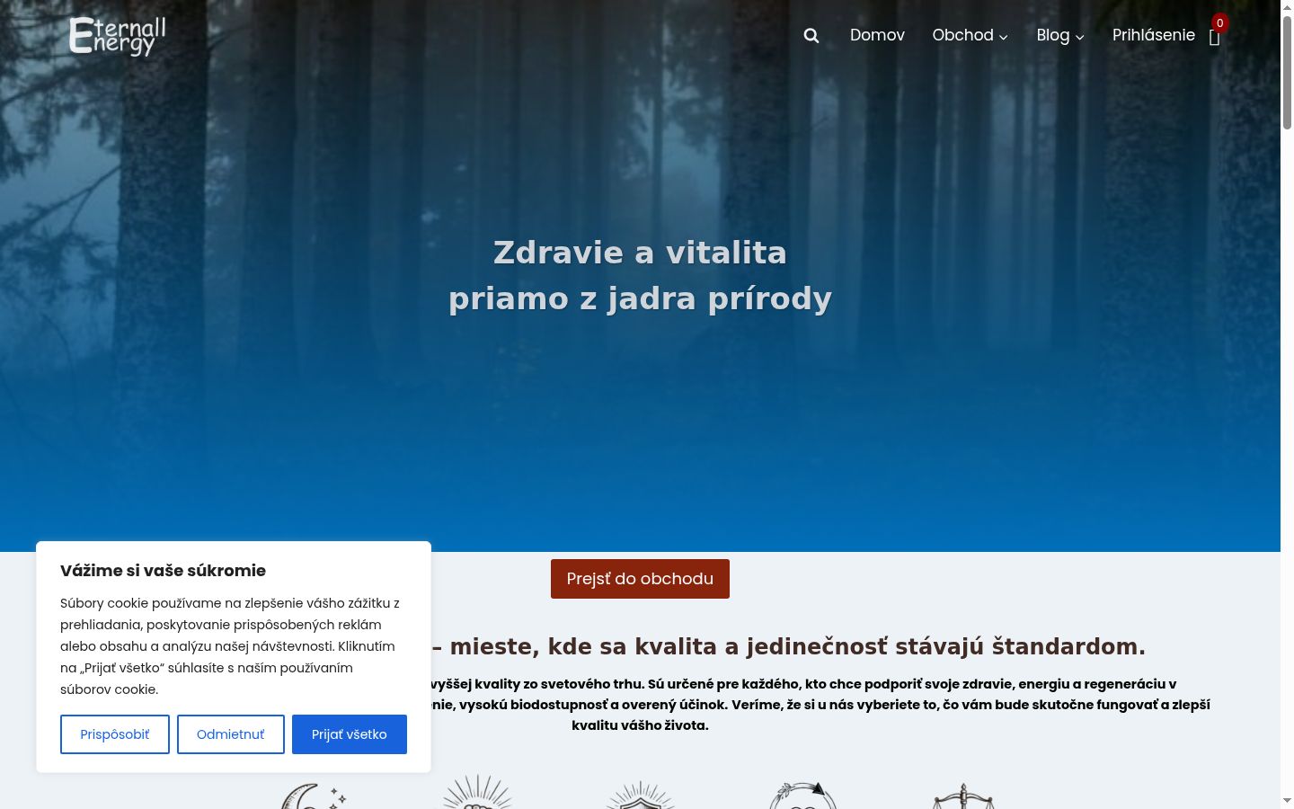 Snímek obrazovky baneru souhlasu zobrazeného před jakoukoli interakcí
