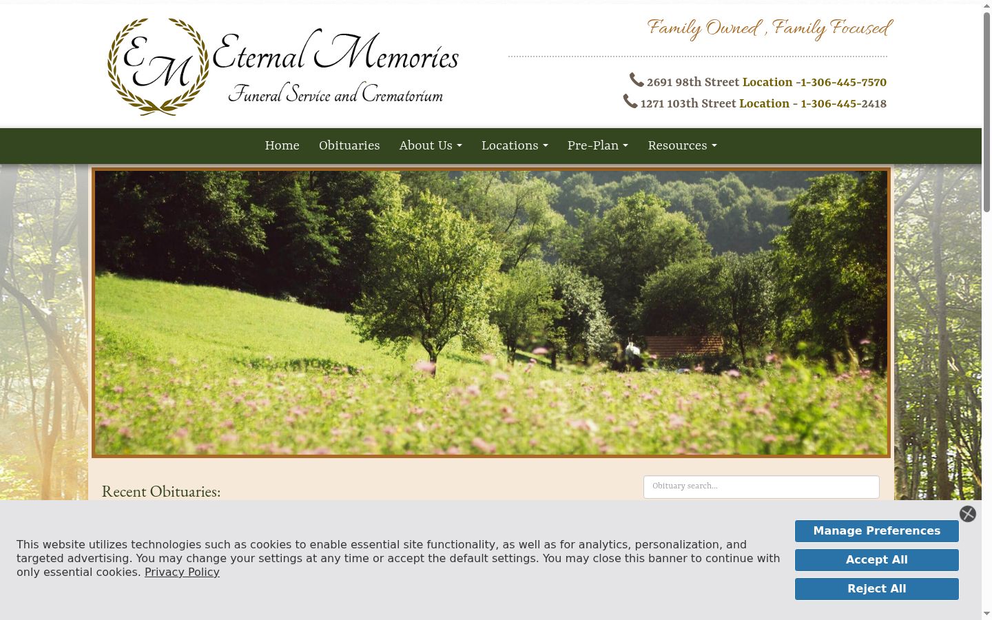 Screenshot of the consent banner shown before any interaction