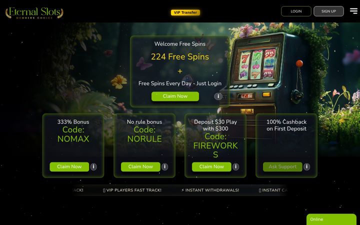 Screenshot of eternalslots.com