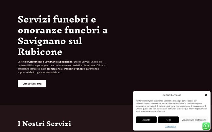 Screenshot of eternaservizifunebri.eu