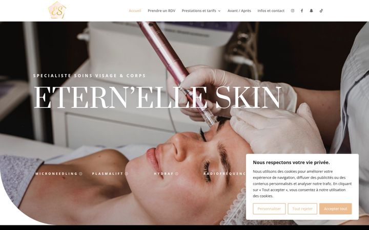 Screenshot of eternelle-skin.fr