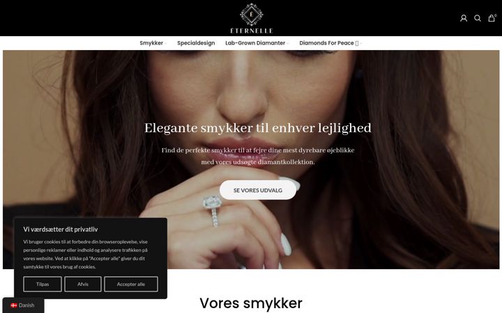 Zrzut ekranu eternellediamonds.dk
