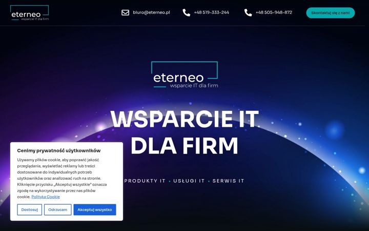 Screenshot of eterneo.pl