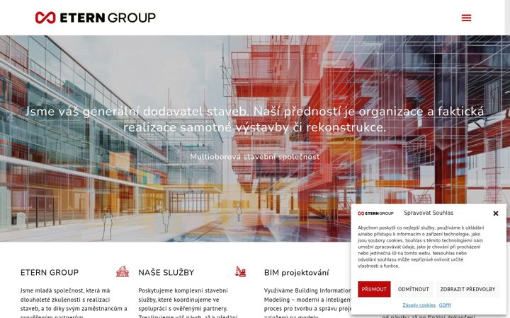 Captura de pantalla de eterngroup.cz