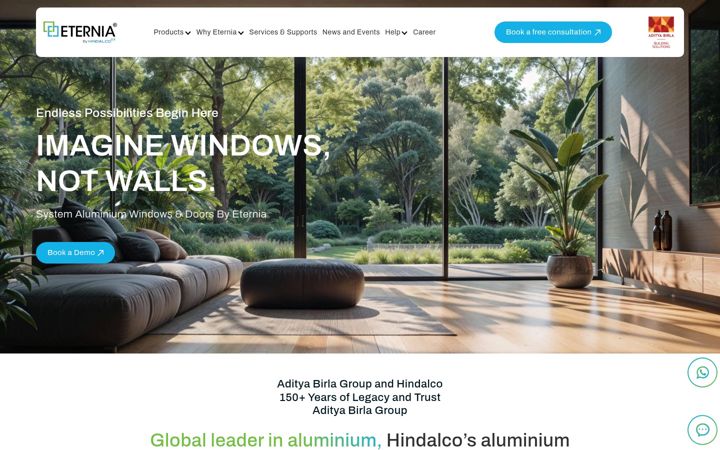 Screenshot of eterniawindows.com