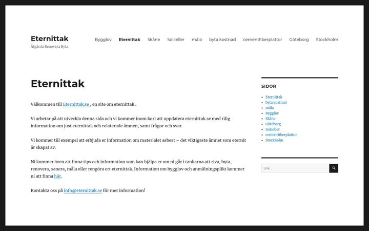 Screenshot of eternittak.se