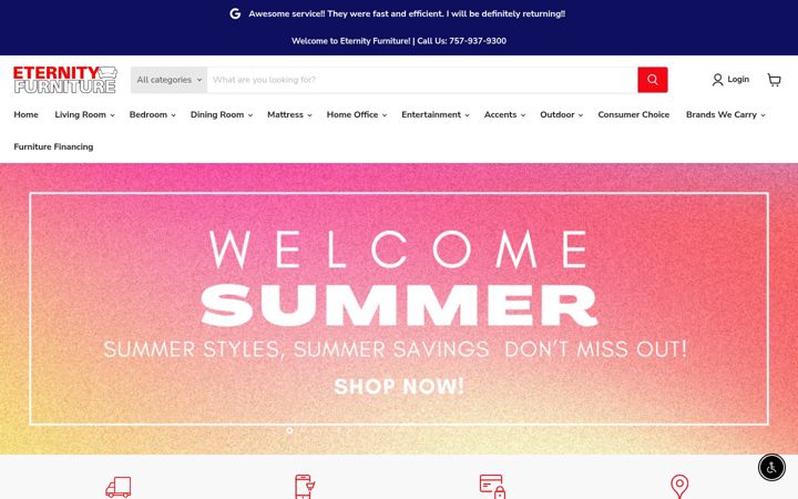 Screenshot of eternityfurnitureva.com