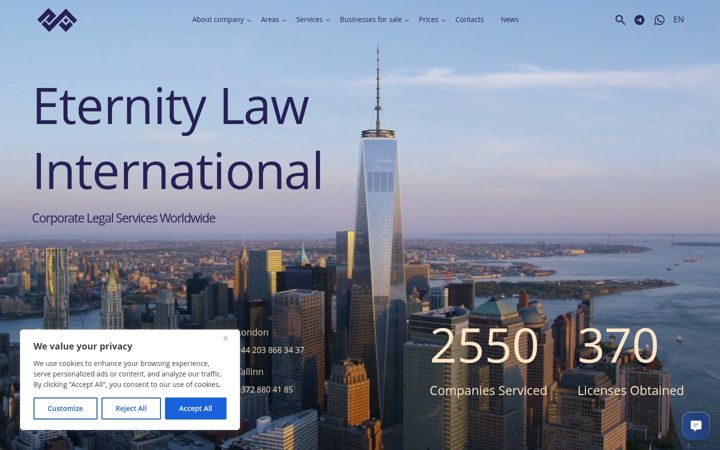 Screenshot of eternitylaw.com