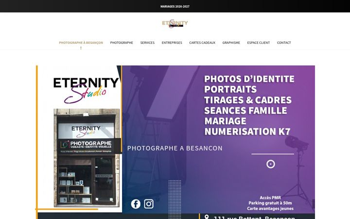 Captură de ecran a eternitystudio.fr