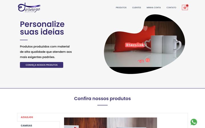 Екранна снимка на eternizeestampas.com.br