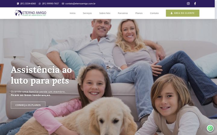 Screenshot of eternoamigo.com.br
