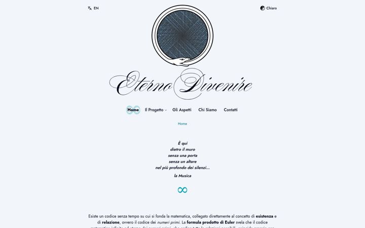 Screenshot of eternodivenire.com