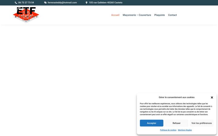 Captură de ecran a etfbatiment-castets.fr