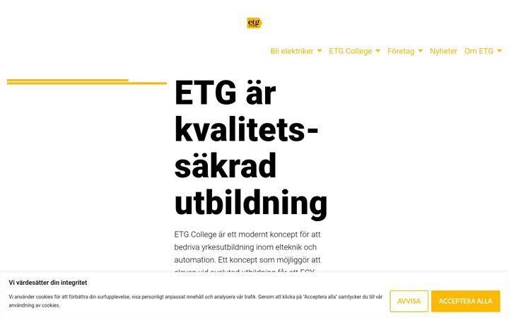 Screenshot of etgcollege.se