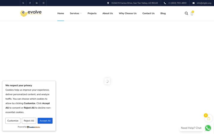 Screenshot του etgllc.org