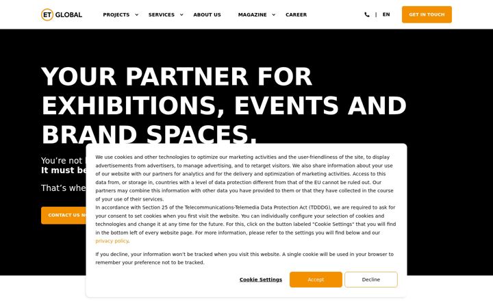 Screenshot of etglobal.com