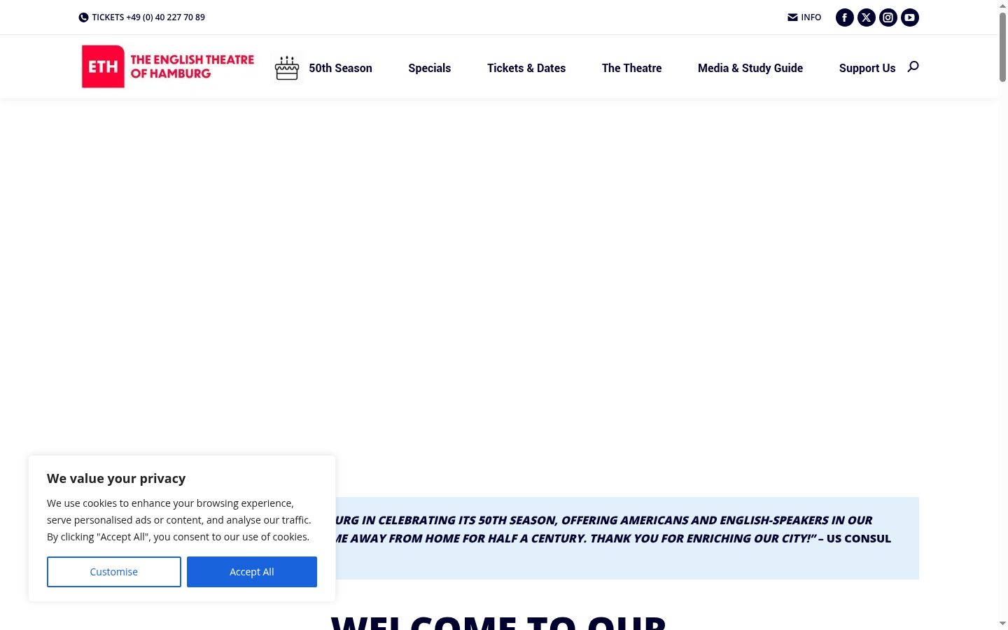 Sutikimo reklamjuostės, rodytos prieš bet kokią sąveiką, ekrano kopija