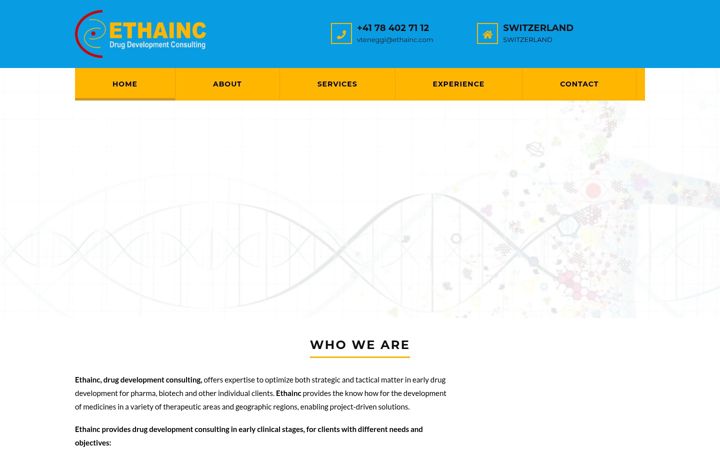 Screenshot of ethainc.com