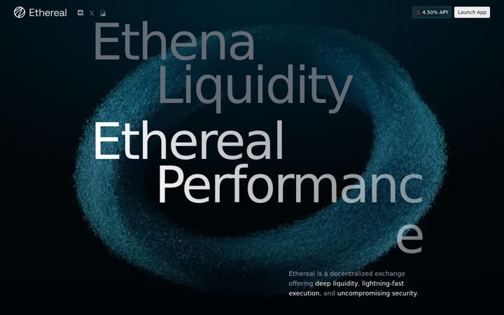Screenshot of ethereal.trade