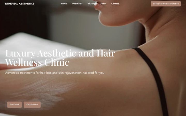 Captura de ecrã de etherealaesthetics.co.uk