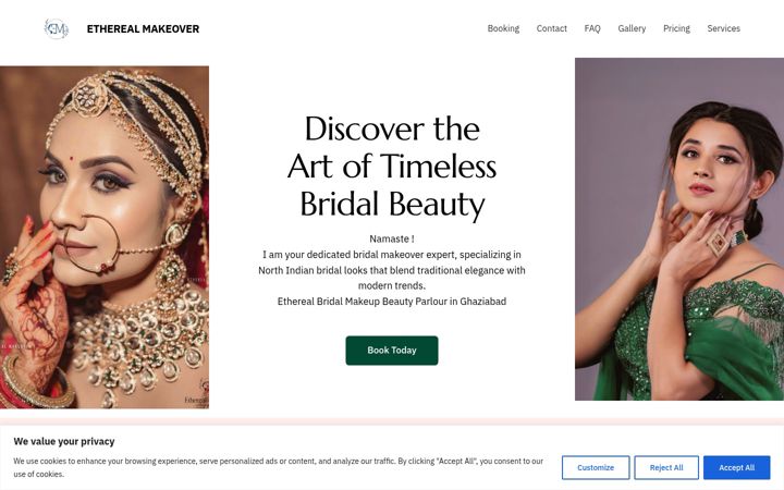 Screenshot of etherealmakeover.com