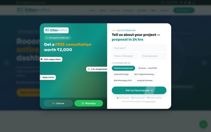 Screenshot of ethersoftex.org
