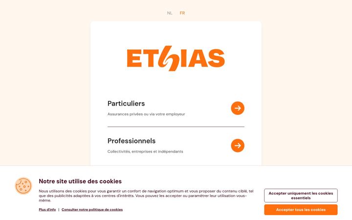 Screenshot of ethias.be