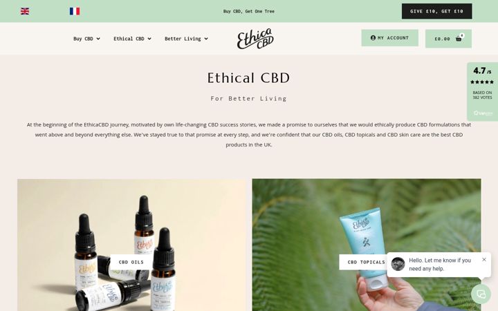 Screenshot of ethicacbd.com