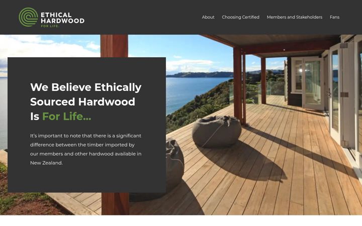 Screenshot of ethicalhardwood.nz
