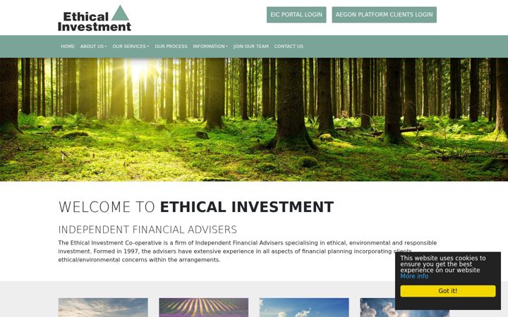 Ekraanipilt saidist ethicalmoney.org