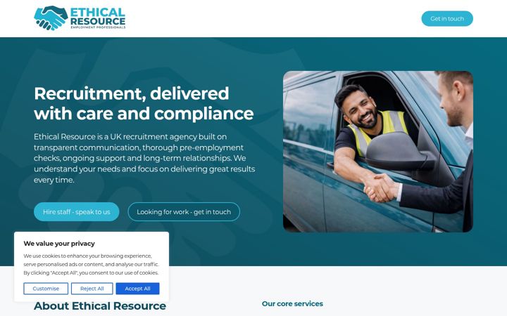 Screenshot of ethicalresource.co.uk