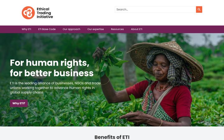 Screenshot of ethicaltrade.org