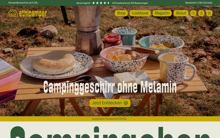 Screenshot of ethicamper.com