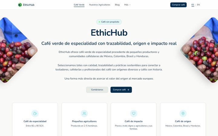 Screenshot of ethichub.com