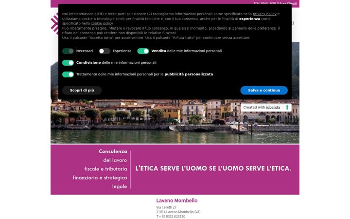 Screenshot of ethicomassociati.it