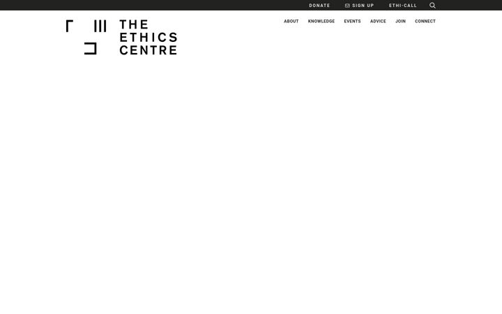 Екранна снимка на ethics.org.au