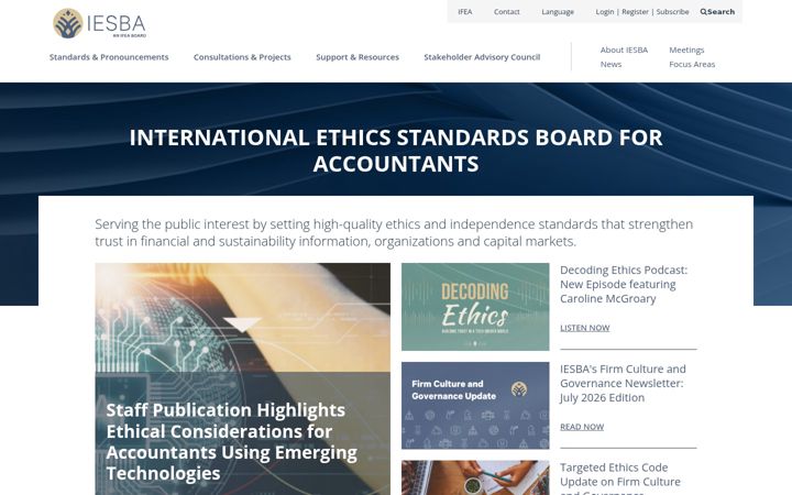 Screenshot of ethicsboard.org